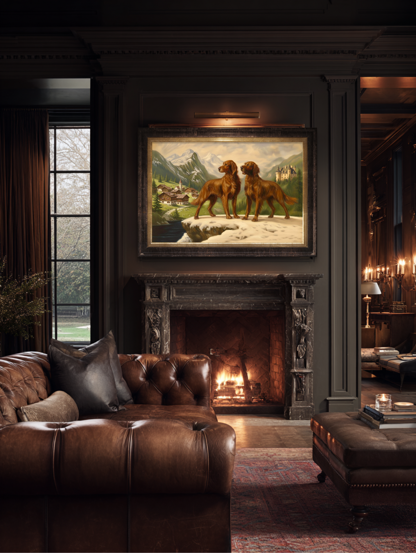 Irish Setters in the Alps