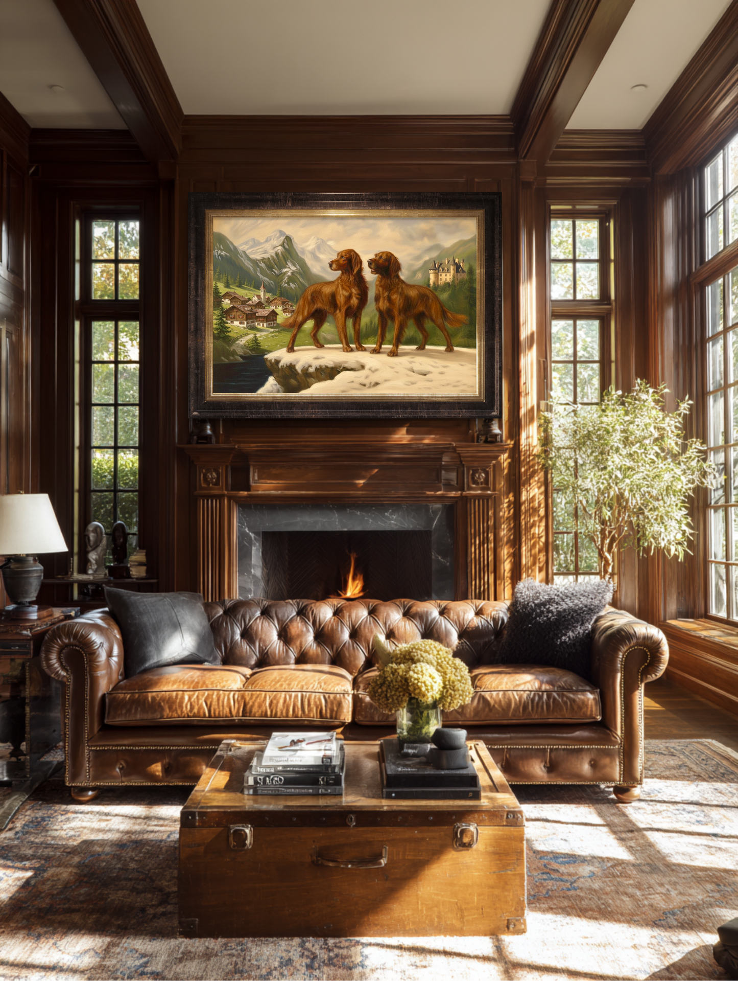 Irish Setters in the Alps