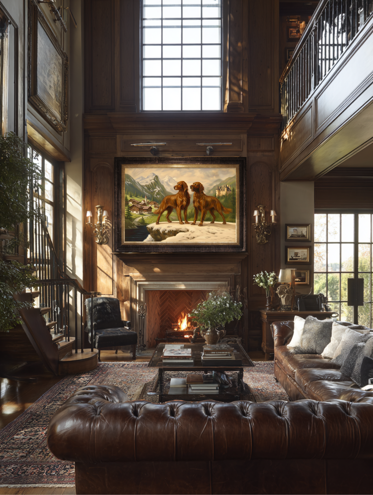 Irish Setters in the Alps