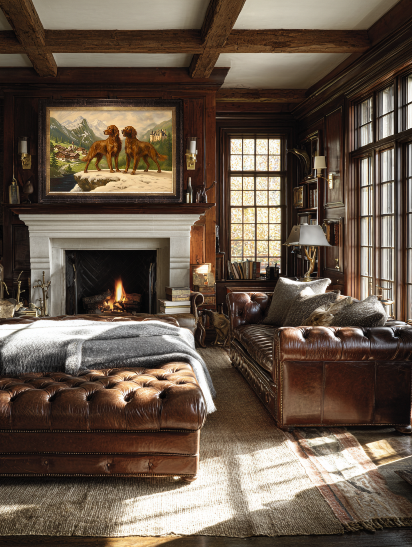 Irish Setters in the Alps