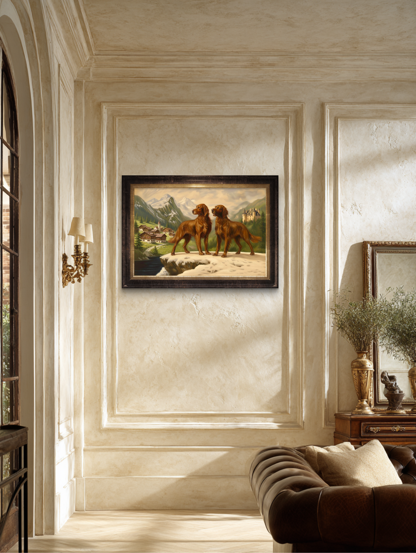 Irish Setters in the Alps